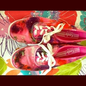 Pink Galaxy Keds (size 8)